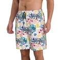 thumbnail image 2 of Balery Colorful Chameleons Traje de Baño Estilo Hawaiano para Hombre, Shorts de Secado Rápido con Bolsillos-Small, 2 of 6