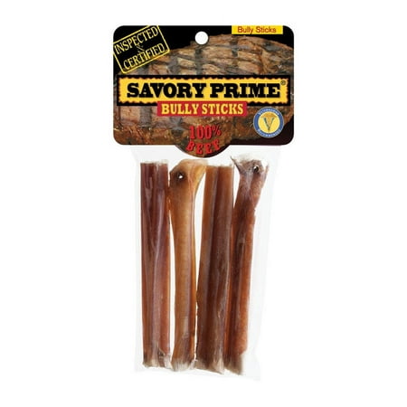 UPC: 0810359003009 | Savory Prime Bully Sticks Beef Grain Free Treats For Dog 5 in. 4 pk
