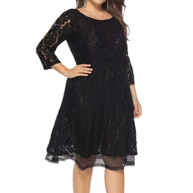 Robes pour Femmes Mode Féminine Robe Longue en Dentelle Ajourée Robe de Soirée Robe de Soirée en Solde