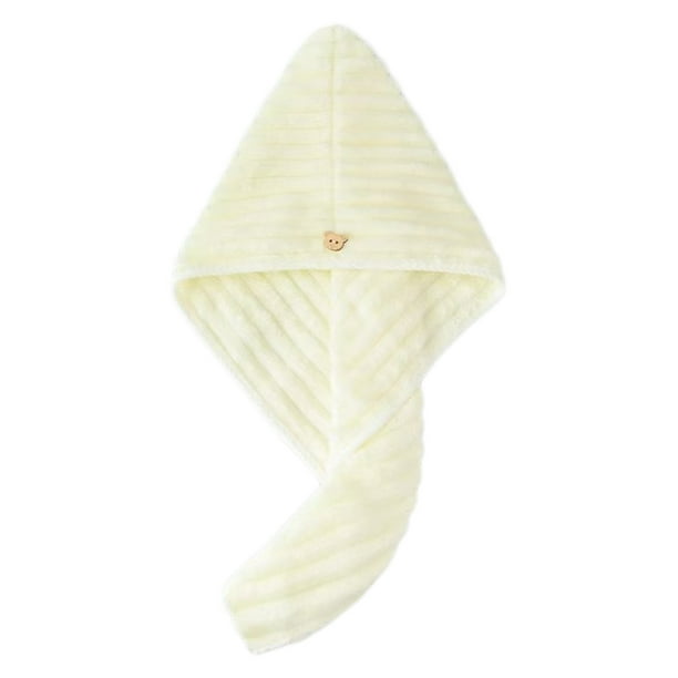 Turbante de microfibra para el cabello, toalla súper absorbente para secar el cabello con cierre de botón para un secado rápido, ligero y suave para todo tipo de cabello, perfecto para el hogar, viaj
