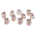 thumbnail image 1 of 10 piezas de joyería bonita para bricolaje de cerámica Maneki Neko Lucky Cat Shape Spacer  sueltas para joyerí 12x14mm Baoblaze Perlas de porcelana Lucky Cat, 1 of 8