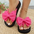 thumbnail image 4 of 2026 Women's 3D Floral Sandals Dressy Flatform Thongs Flip Flops Summer Beach Vacation Fashion Casual Flip Flops Elegant Flower Slippers (Male,Hot Pink2), 4 of 6