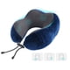 thumbnail image 2 of Almohada de viaje, almohada para el cuello 100% viscoelástica, con funda cómoda y transpirable, almohada refrescante para kit de viaje en avión, con máscara para ojos 3D, tapones para los oídos y, 2 of 4