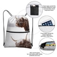 thumbnail image 4 of Wukai Yak Waterproof Drawstring Backpack with Zipper Pocket,Large Foldable Gym Bag for Women and Men, Perfect for Sports, Yoga, and Travel, 4 of 8