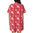 thumbnail image 6 of Haiem Hello Summer Flamingo Pattern Pajama Set for Women 2 Piece Lounge Set Short Sleeve Tops and Shorts Soft Sleepwear-XX-Large, 6 of 7