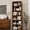 Vintage Brown, variant on JAMFLY Open Bookshelf and Bookcase, 6 Shelf Storage Shelves Tall Bookcase for Bedroom, Living Room and Office, Black