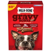 Milk Bone GravyBones Dog Biscuits, Gravy Coated Small Dog Treats, 60 oz Box