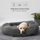thumbnail image 5 of Cama redonda tranquila para perros con abrazo de rosquilla, cama redonda lavable para mascotas, 5 of 5