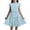 960Blue2021, variant on Rggeeun Toddler Girls Dresses Ruffle Sleeves Summer O-Neck Chiffon Plain Children Elegant A-Line Party Dress Kids Festive Dress With Belt Breathable Casual Sundress