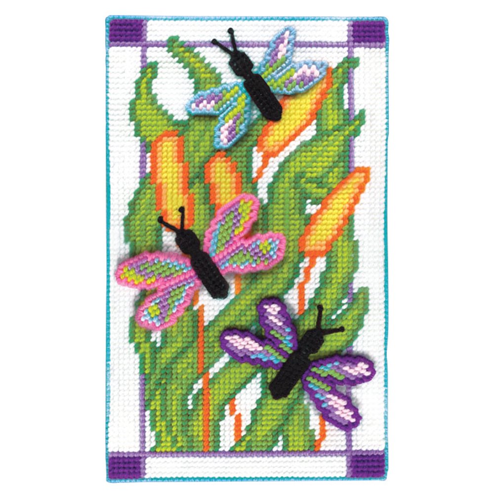 Design Works Dragonfly Stained Glass Plastic Canvas Kit