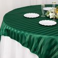 thumbnail image 5 of BalsaCircle 72x72 in Hunter Green Satin Stripes Square Table Overlay Wedding Party Linen Events Decorations Supplies, 5 of 6
