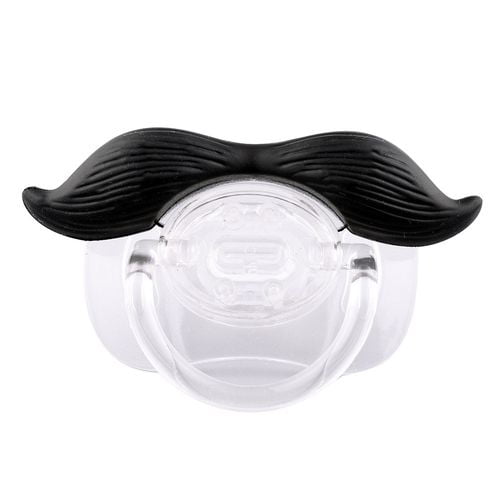 AkoaDa 2PCS Funny Mustache Pacifier Silicone Pacifier Silicone Creative Pacifier Maternal and Child Supplies