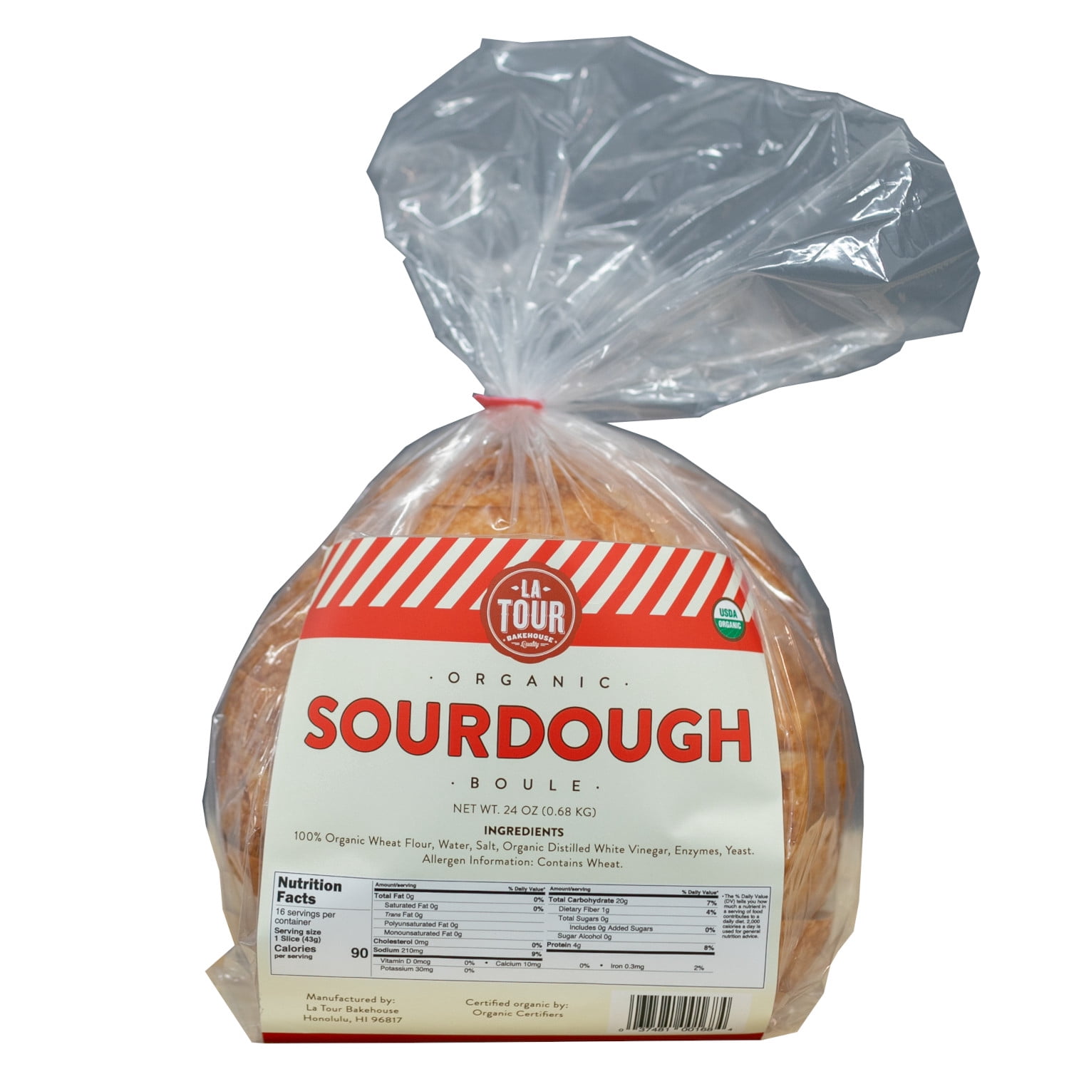 La Tour Bakehouse Organic Sourdough Bread Regular Size