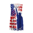 thumbnail image 3 of Qiopertar Robe d'Été Imprimée Décontractée Sans Manches Col en V pour Femmes en Solde Livraison Gratuite à Moins de 5$ jusqu'à 90% de Réduction, 3 of 6