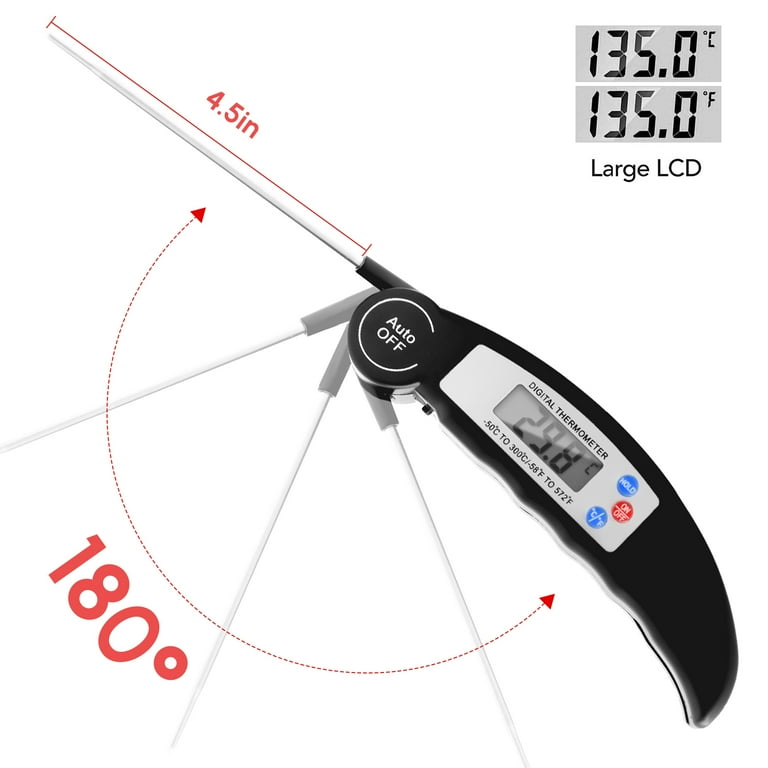 Homchum 4 Pcs Digital Food Thermometer Ultra Fast Meat Thermometer Digital  Instant Read Wireless Cooking Thermometer for Kitchen and BBQ