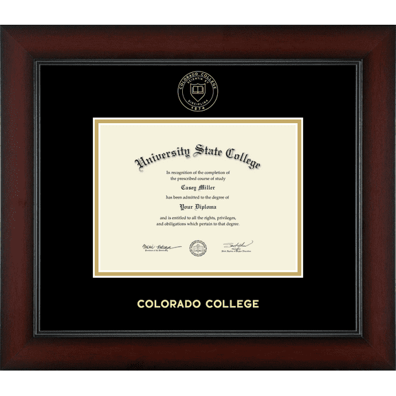 Colorado College Diploma Frame, Document Size 8" x 6"