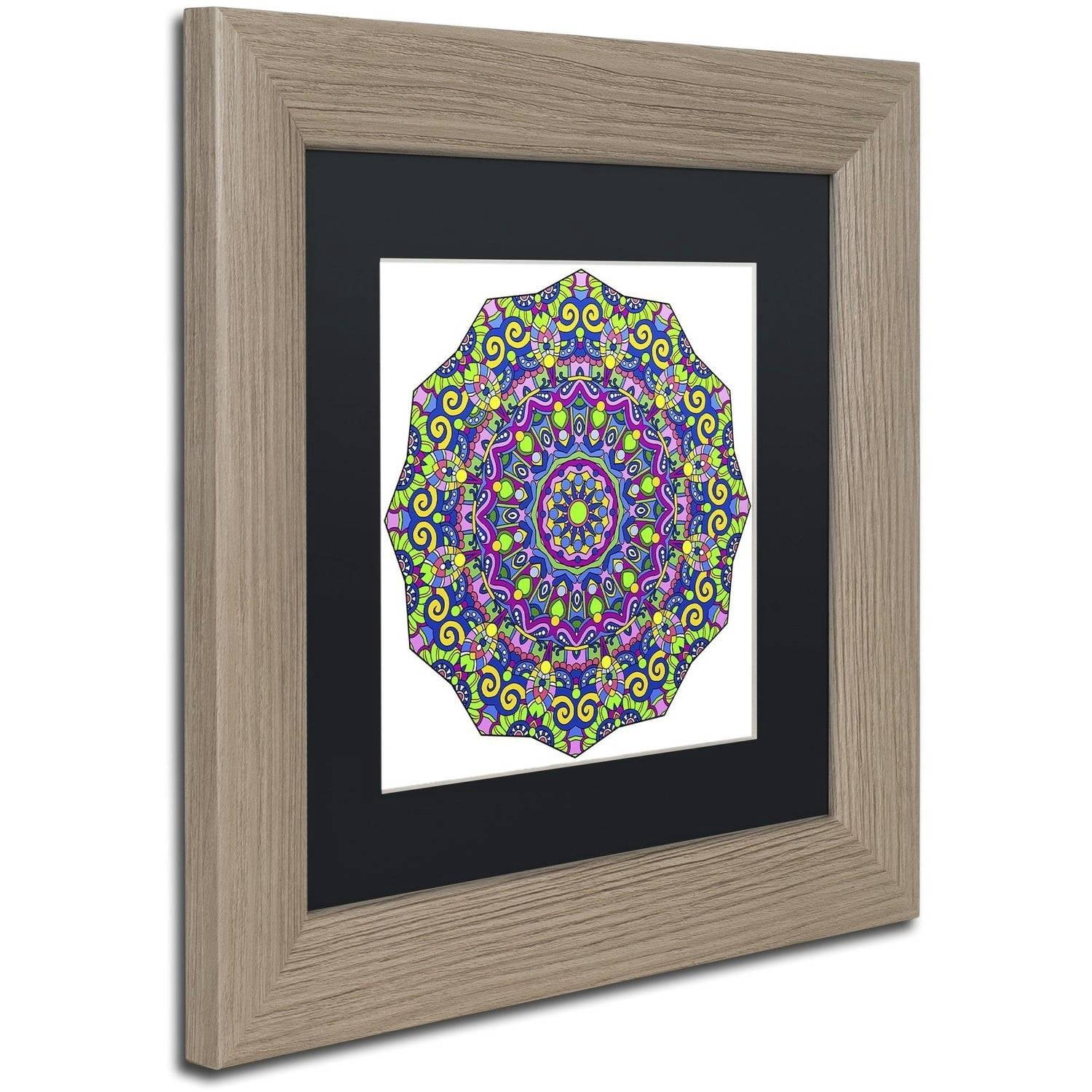 Trademark Fine Art "Beautifully Brilliant Mandala" Canvas Art by Kathy G. Ahrens, Black Matte, Birch Frame