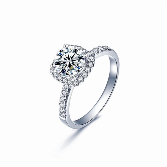 Whudwhu 925 Silver Moissanite Ring in Luxurious Design for Women Gift