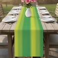 thumbnail image 4 of Green Orange Vertical Striped Table Runner 90 Inches, Modern Color Ombre Bed Runner Dresser Scarves Tabletop for Indoor Outdoor Parties/Ceremony/Banquet, 13" x 90", 4 of 9