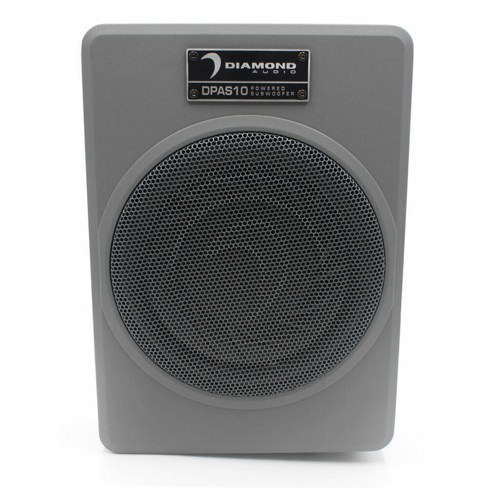 DIAMOND AUDIO® DPAS10 10" 300W POWERED ACTIVE ENCLOSED CAR SUBWOOFER