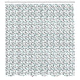 thumbnail image 2 of Ambesonne Nautical Shower Curtain, Graphic Fish Motifs Design, 69"Wx75"L, Pale Petrol Blue Red, 2 of 4