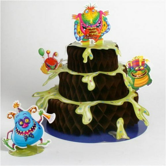 Happy Birthday 'Monster Party' Honeycomb Centerpiece (1ct)