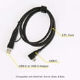 thumbnail image 5 of SideTrak USB-C to USB-C Cable & USB-A Adapter | Durable, Flexible, Tangle-Free Braided Nylon Cord | 3ft | Black, 5 of 7