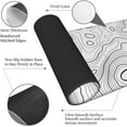 thumbnail image 3 of White Topographic Map Large Gaming Mouse Pad, Extended Big Keyboard Mouse Mat, Long Computer Gaming Mousepad for Home Office Work Desk Stitched Eges Non-Slip Base Mouse Pads Mat, 3 of 6