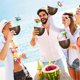 thumbnail image 4 of Hawaiian Summer Pineapple Coconut Drinking Cup Strawberry Shaped Juice Drink Cups for Birthday Weddi, 4 of 5