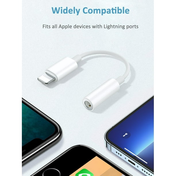 [Certifié Apple MFi] Double Adaptateur D'écouteurs Lightning Audio &  Chargeur Splitter Dongle Convertisseur Compatible avec l'iPhone 14