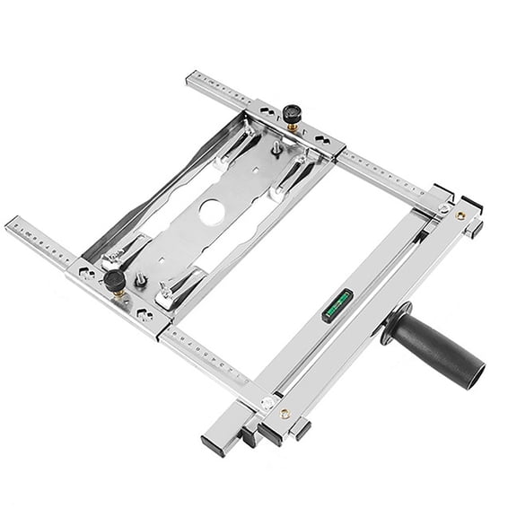 Circular Saw Guide Rail Positioning Cutting Tool, Stainless Steel Woodworking Guide for Electric Miter Saw & Trimmer, Adjustable Width 0-32"/0-75", for Wood Boards, Panels