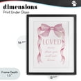 thumbnail image 4 of Stupell Industries Glam Loved More Sentiment Pink Ribbon Black Framed Print Under Glass, 13 x 16, by Cindy Jacobs, 4 of 8