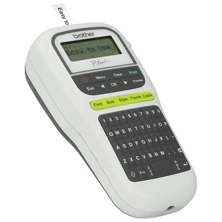 Brother P-touch, PTH110, Easy Portable Label Maker, Lightweight, QWERTY Keyboard, One-Touch Keys, White