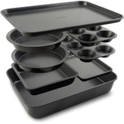 Elbee 8-Pc Baking Pan Kitchen Set Carbon Steel Bakeware Essential Baking Supplies