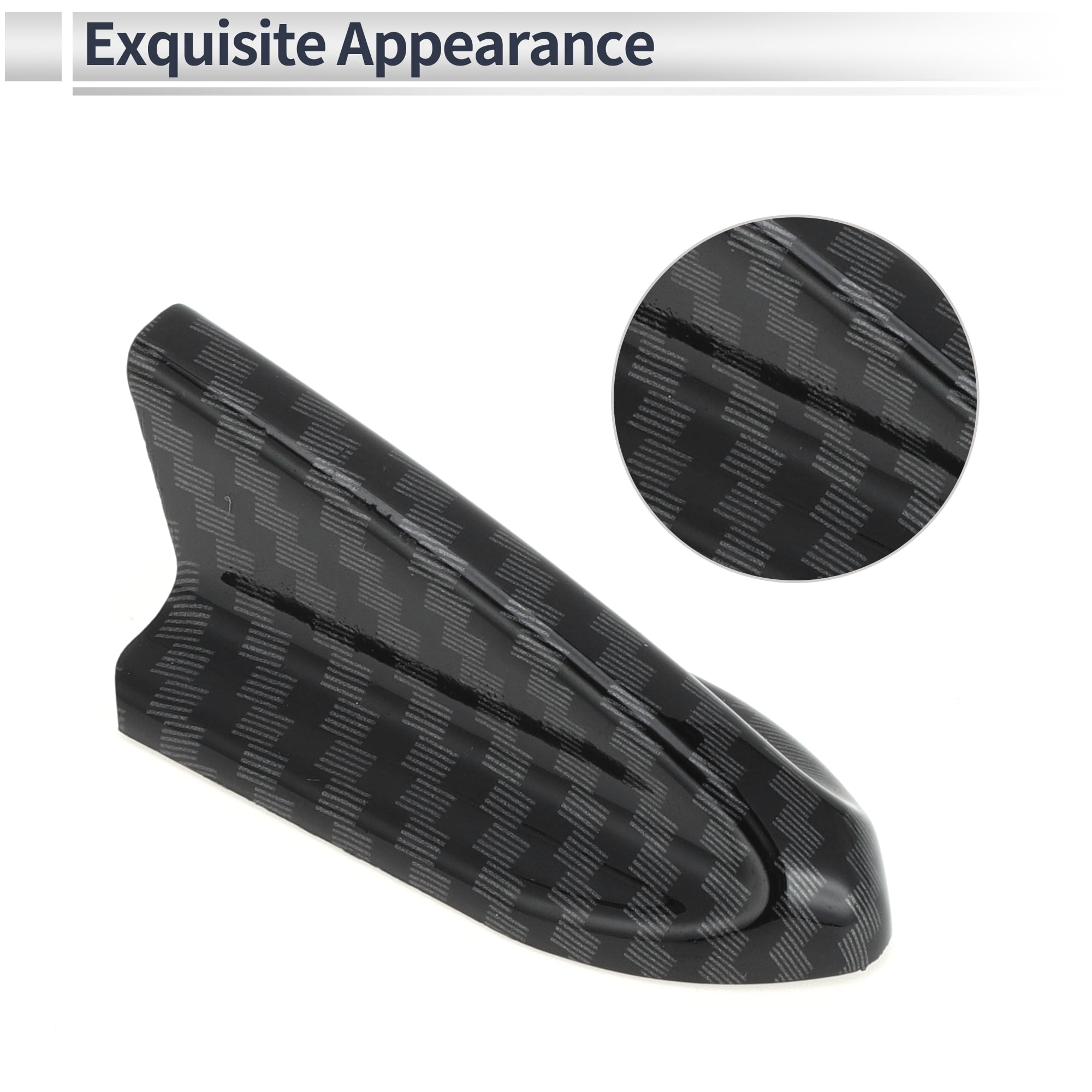 Unique Bargains Universal Shark Fin Dummy Antenna Mount 2.1" Aerial Black 2.1"
