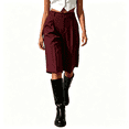 thumbnail image 3 of Asgosdo Bermuda Shorts for Women High Waisted Button Knee Length Casual Business Dress Shorts with Pockets, 3 of 6