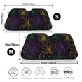 thumbnail image 3 of Fotbe Mardi Gras Carnival Car Windshield Sunshade | Sun Visor Protector Front Window Shade, Keeps Out UV Rays, Keeps Your Vehicle Cool-Medium, 3 of 7