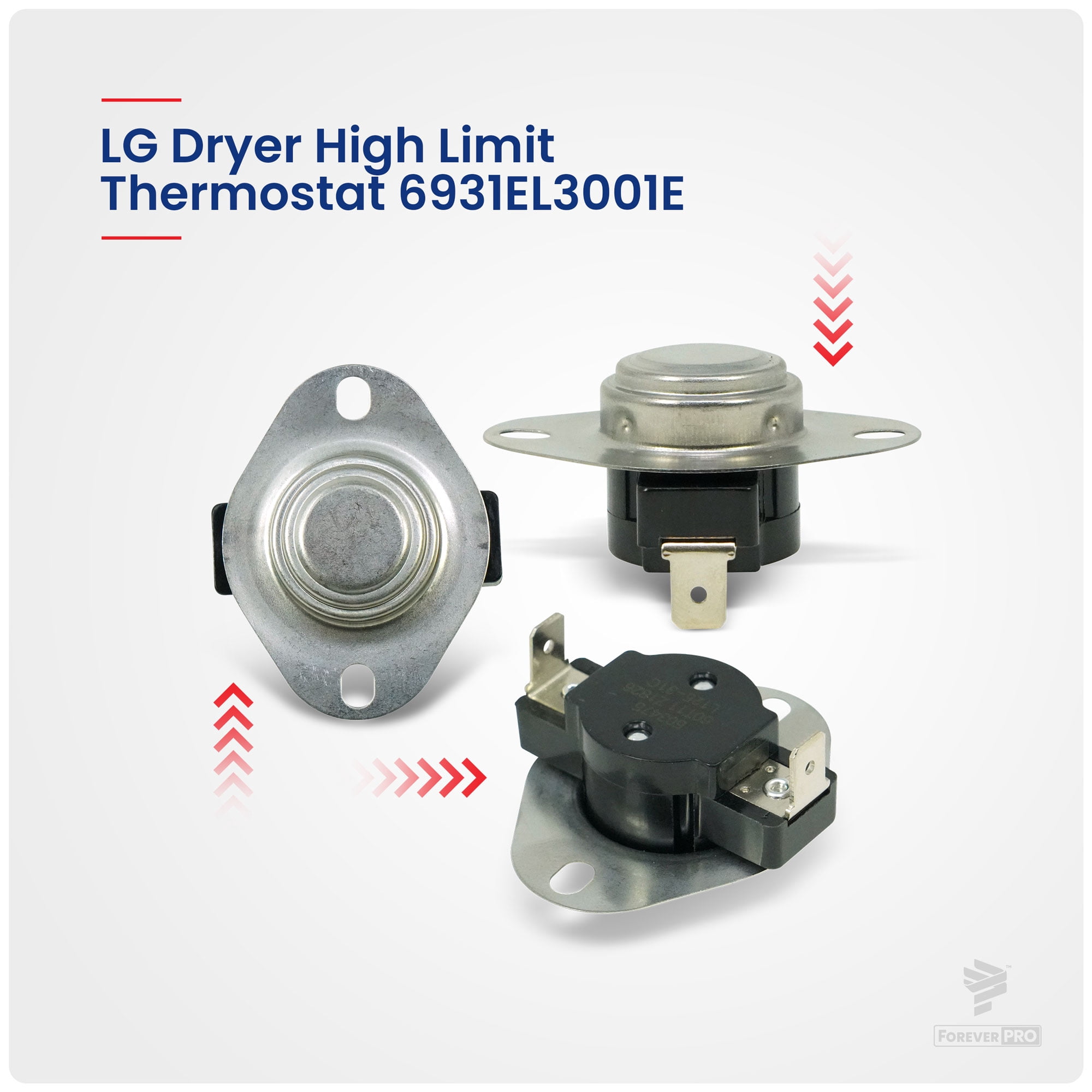 ForeverPRO 6931EL3001E Thermostat Assembly for LG Dryer 6931EL3001B 6931EL3001C