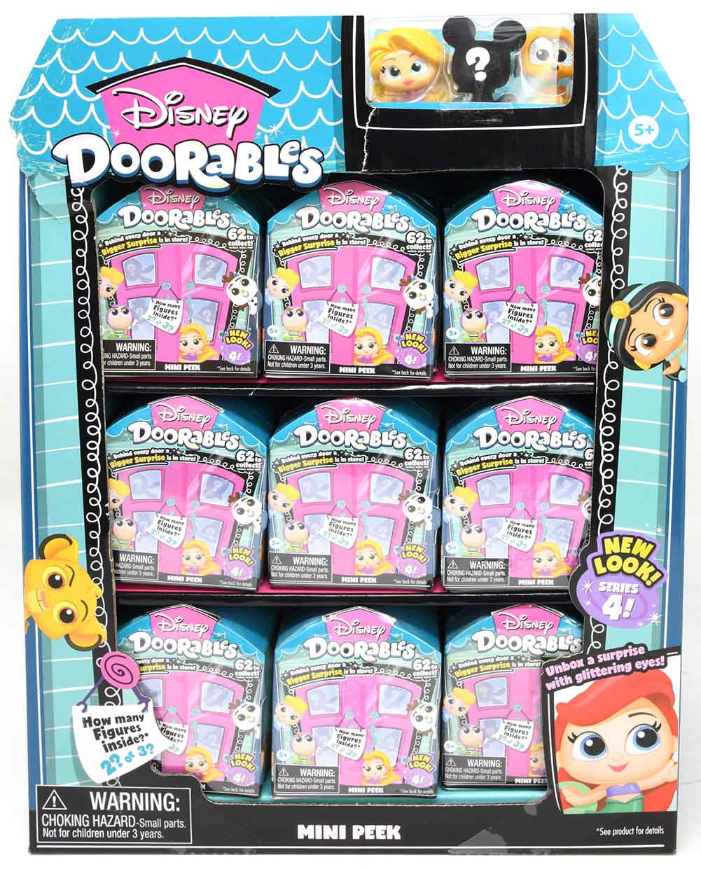 6 New Disney Doorables Series 4 Mini Peek Pack Figures Blind Surprise Lot Of 6!