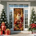 thumbnail image 4 of Uuiauoio Christmas Door Cover Christmas Hanging Banner Backdrop Photography Background Door Decorations Outdoor Decor ,Christmas Day Door Decoration - Festival Party Decoration, 4 of 6