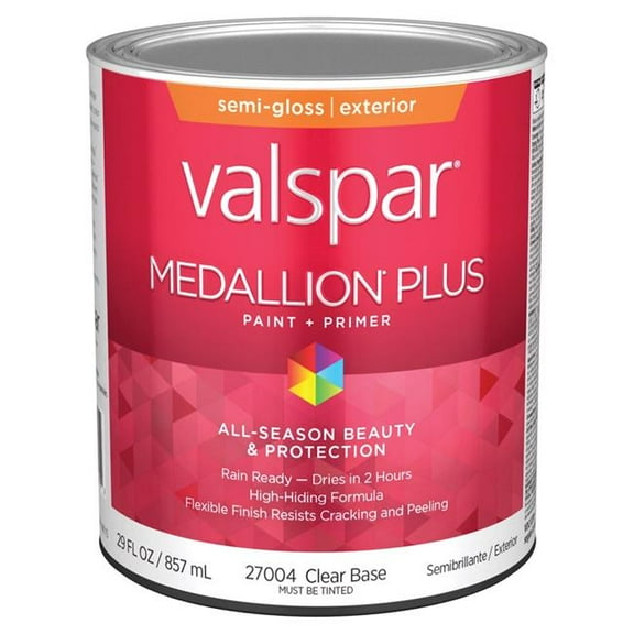 Valspar 028.0027004.005 1 qt. Medallion Acrylic Latex House Trim Paint & Primer, Clear