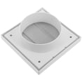 thumbnail image 1 of RENACLIPY White ABS Louvered Dryer Vent Cover for Home Easy Installation Weather Resistant Good Ventilation 4 Inches, 1 of 6