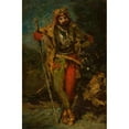 thumbnail image 2 of Adolphe Monticelli 13x18 Black Ornate Wood Framed Double Matted Museum Art Print Titled - Mephisto from the Opera Faust (1870-86), 2 of 5