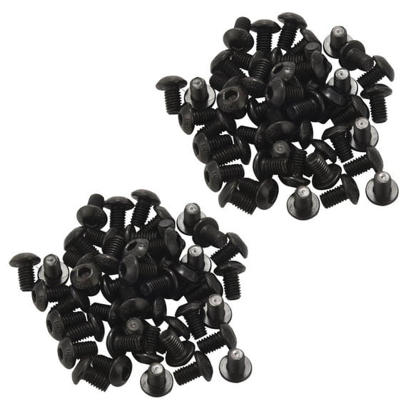 M5X8mm Button Head Hex Socket Cap Screw Bolt Black 100 Pcs