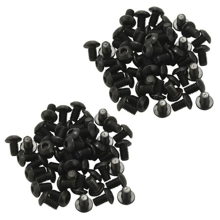

M5X8mm Button Head Hex Socket Cap Screw Bolt Black 100 Pcs