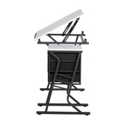 Studio Designs Eclipse Ultra Center/Drawing Table with Angle Adjustable Top, Storage Drawers with Stool 2 Piece Set