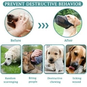 Dog Muzzle,Soft Mesh Covered Muzzles for Small Dogs,Poisoned Bait Protection Muzzle with Adjustable Straps,Prevent Biting Chewing and Licking,Black XS