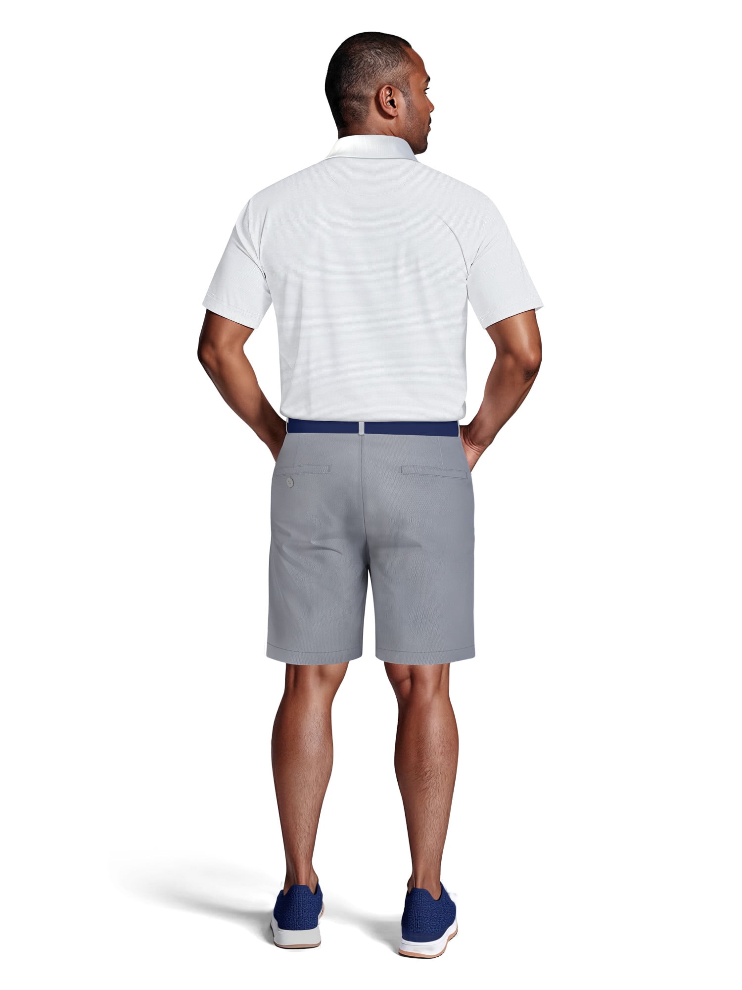 Ben Hogan Men's & Big Men's Stretch Golf Shorts with Horizontal Pattern and Active Waistband, 9" Inseam, Sizes 28-50