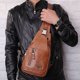 thumbnail image 1 of Bolso bandolera de cuero para hombre Bolso de hombro Bolso de deporte Bolso de ocio Mochila de cuero amarillo retro, 1 of 4