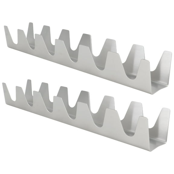 WHAMVOX 2pcs Iron Wire Kitchen Mexican Food Rack Shells for Hard Shell Tacos Oven Grill Holders Dishwasher Safe (Silver)